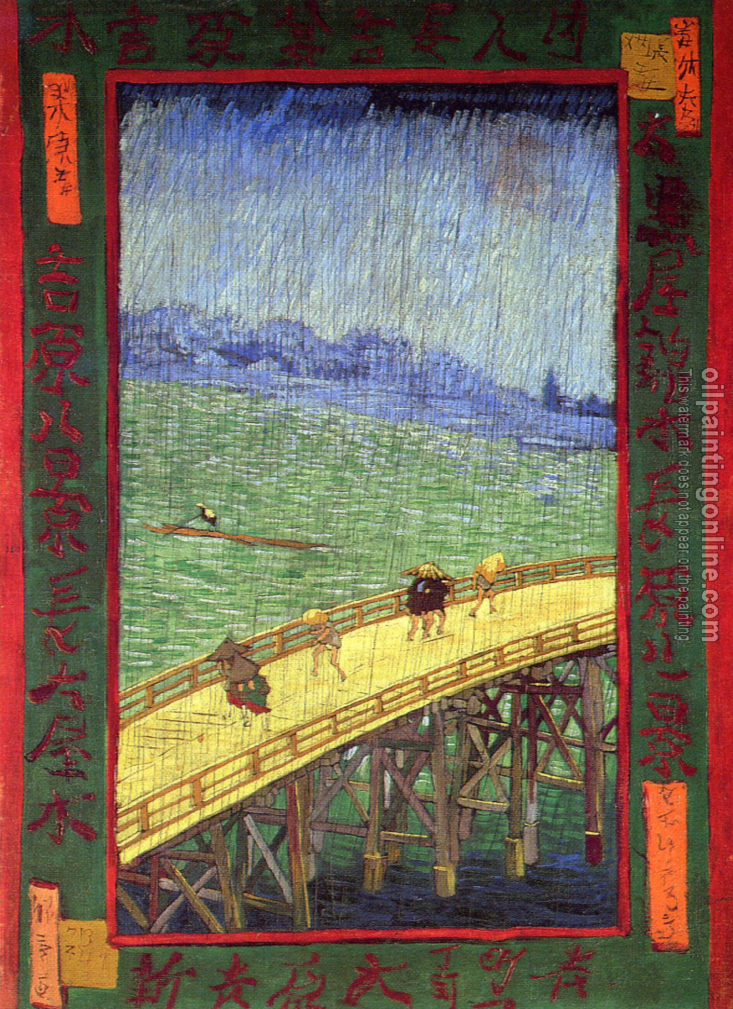 Gogh, Vincent van - Japonaiserie:Bridge in the Rain (after Hiroshige)